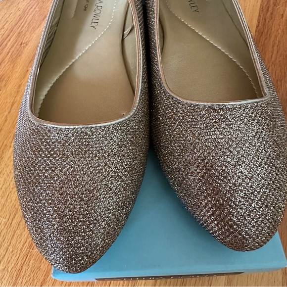 Cynthia Rowley Shoes New Cynthia Rowley Crystal Gold Glitter Ballet